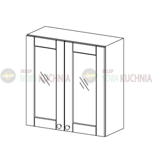 Lora wisząca dwudrzwiowa z witrynką 60/72cm