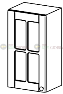 Lora wisząca jednodrzwiowa z witrynką 40/72cm