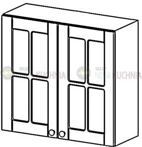 Lora wisząca dwudrzwiowa z witrynką 80/72cm