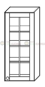 Lora wisząca jednodrzwiowa z witrynką 40/94