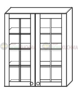 Lora wisząca dwudrzwiowa z witrynką 80/94