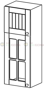 Lora wisząca z dolną witrynką 40/108 cm