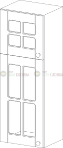 Lora wisząca z witrynkami 40/108 cm