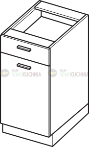 Blanka stojąca jednodrzwiowa  z szufladą 40 