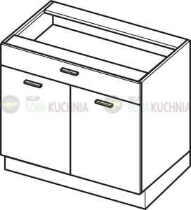 Blanka stojąca dwudrzwiowa z szufladą 90 