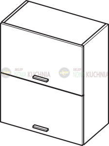 Blanka wisząca dwudrzwiowa otwierana do góry 60 