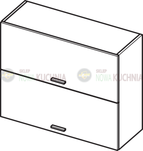 Blanka wisząca dwudrzwiowa otwierana do góry 90 