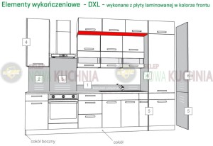 Wykończenie: Panel oświetleniowy gł=58 cm