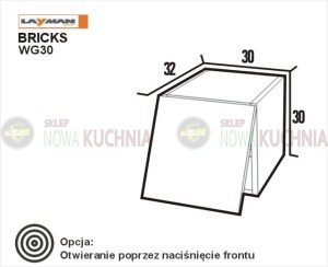 Briks szafka wisząca otwierana do góry 30 cm 