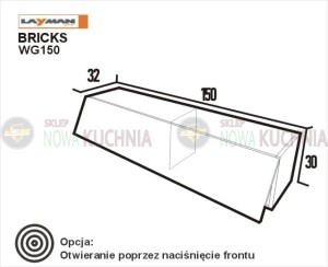 Briks szafka wisząca otwierana do góry 150 cm