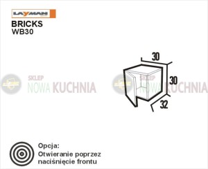 Briks szafka wisząca otwierana na bok 30 cm