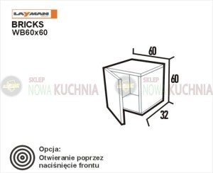 Briks szafka wisząca otwierana na bok 60cmX60cm