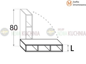 ML WB...UNI/800 Szafka kończąca wisząca