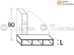 ML WB...UNI/900 Szafka kończąca wisząca