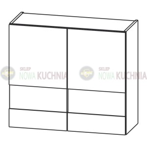 Kamset wisząca z witryną 80cm     